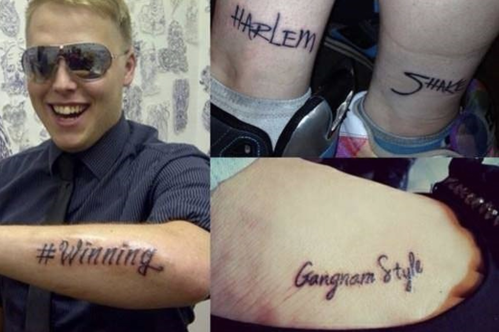 fail tattoo meme - Harlem Shal Gangnam Style